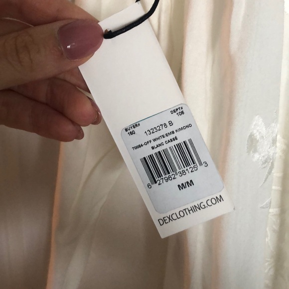 Fringed Embroidered Kimono NWT - Picture 3 of 3